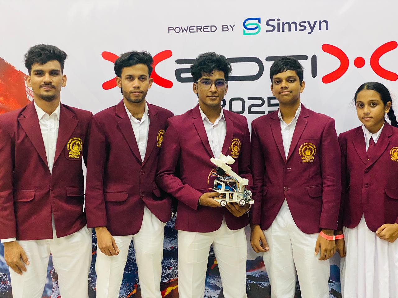 X-botix 2025 Robotics Competition finalists and winners of the Most Popular Award at the University 